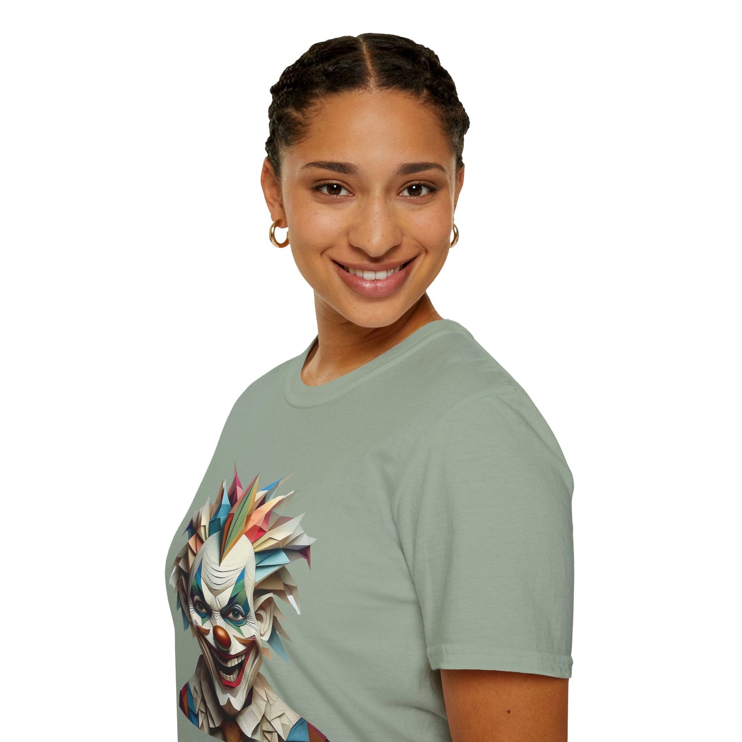 Clown Shirt Unisex Funny Circus Tee Gildan Softstyle 64000 Short Sleeve Cotton Tee