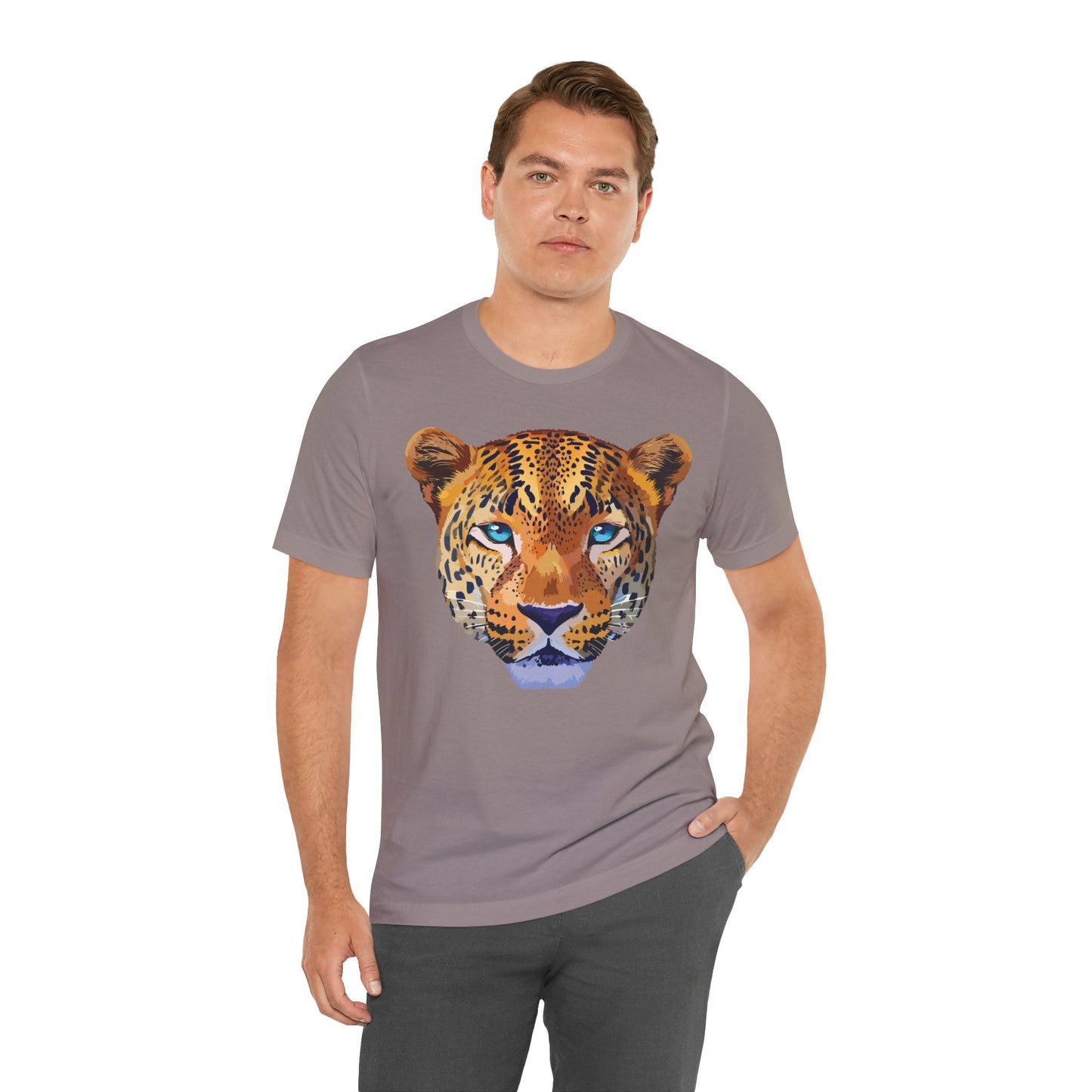 Unisex Animal Print Tee Shirt With Art Design Wild Animals Graphic Tee For Everyday Wear