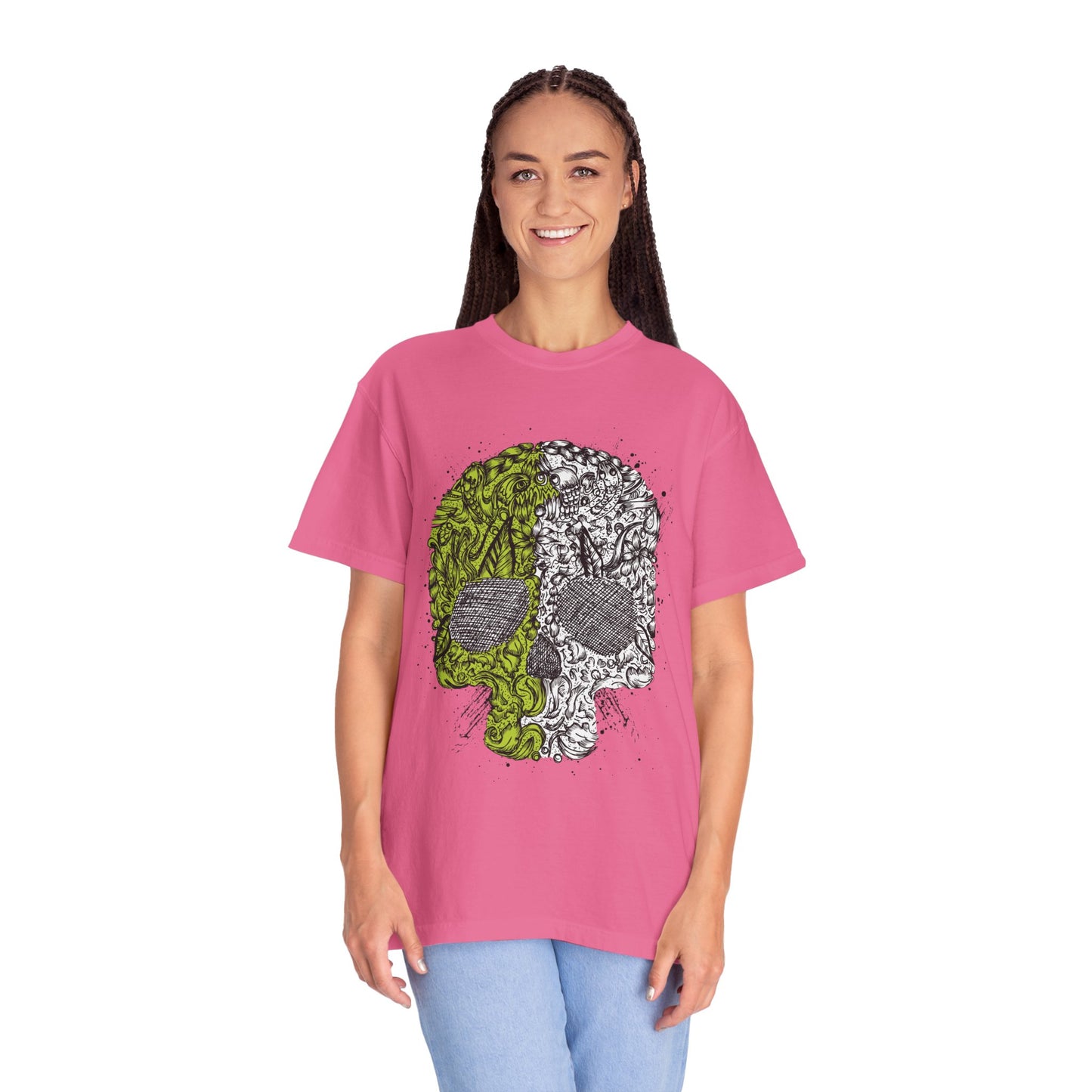 Unisex Cotton Tee Shirt with Skull