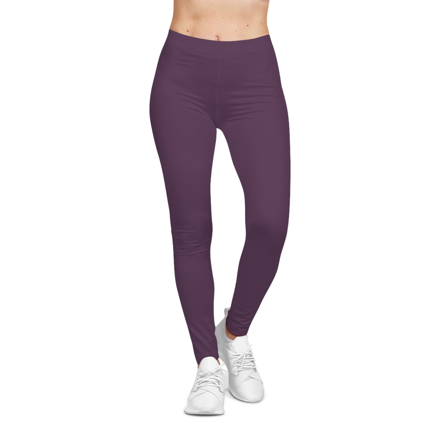Berry Cream Color Women's Poly-Span Casual Leggings XS-2XL
