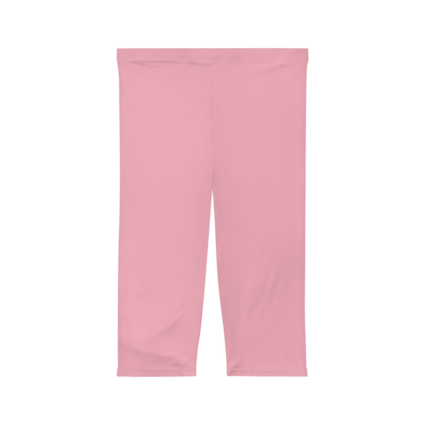 Cherry Blossom Pink Color Women's Brushed Suede Poly Span Casual Capri Leggings XS-2XL