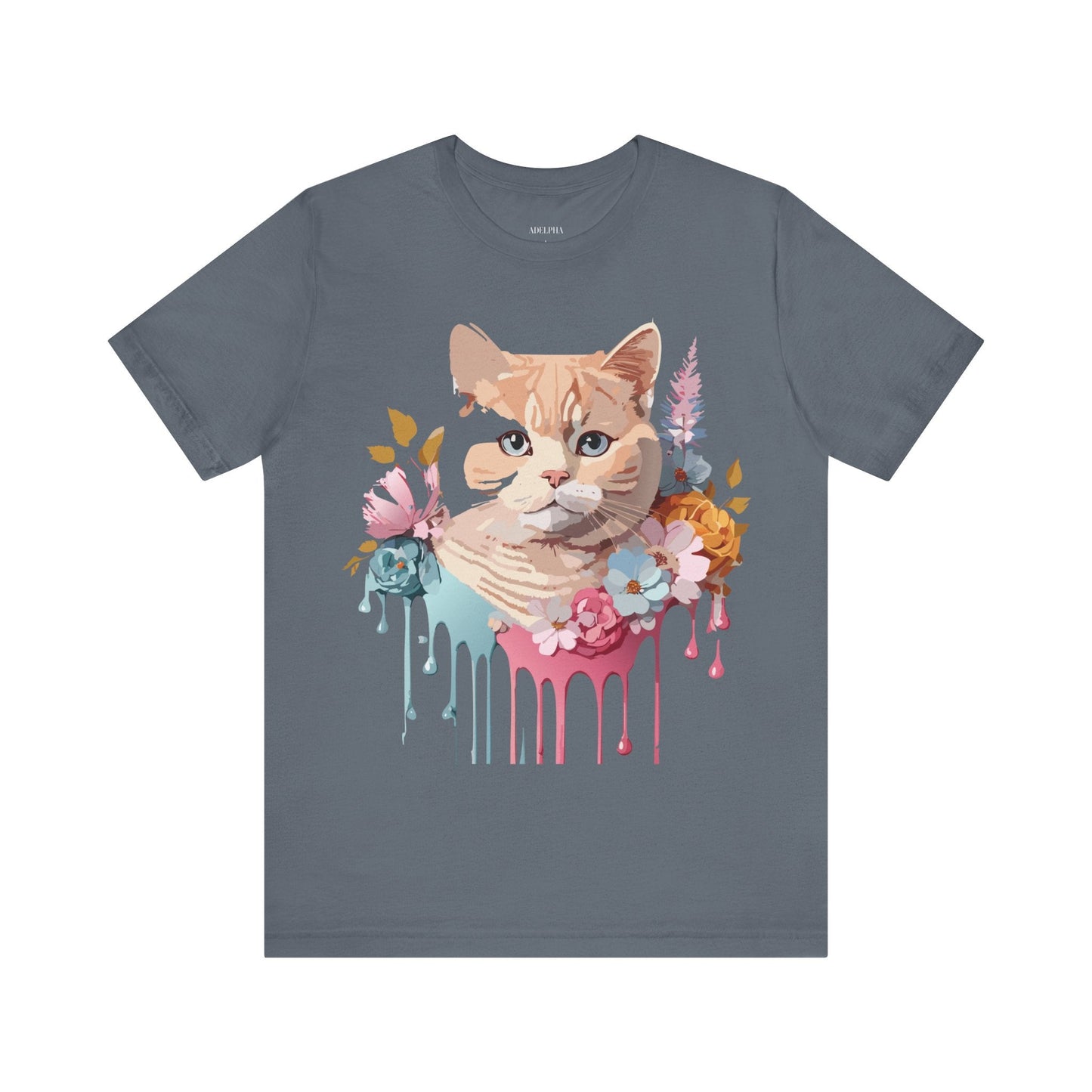 Adelpha Cat Graphic T Shirt Unisex Short Sleeve Art Design Tee Vintage Inspired