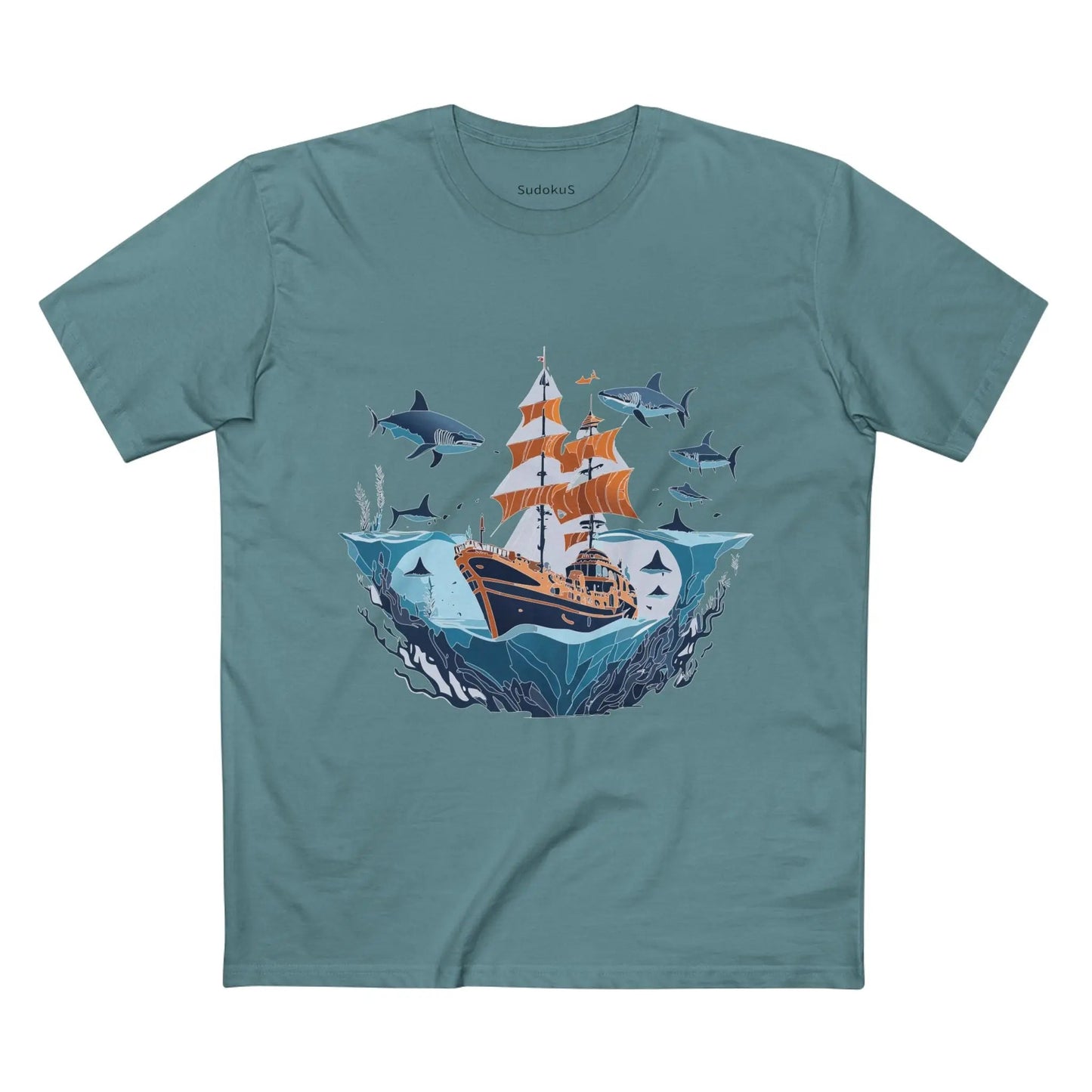 Ocean Coast Graphic Unisex 100 Cotton Staple Tee 29