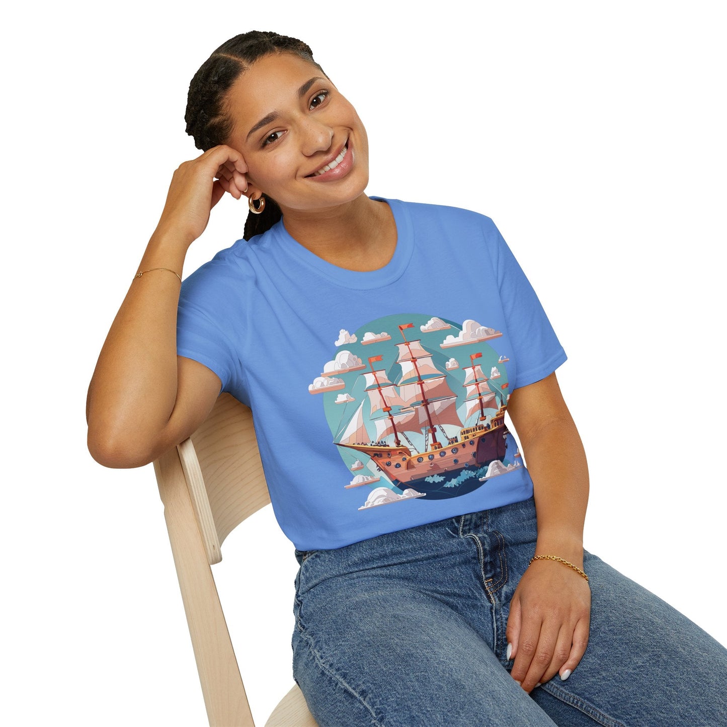 Unisex Ship Frigate Vessel T Shirt Softstyle 64000 Cotton Tee Ultimate Everyday Comfort