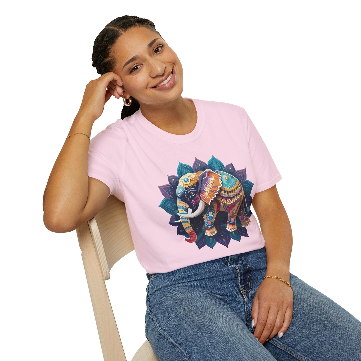Elephant T Shirt Unisex Softstyle Cotton Tee Gildan 64000 Comfortable Everyday Wear