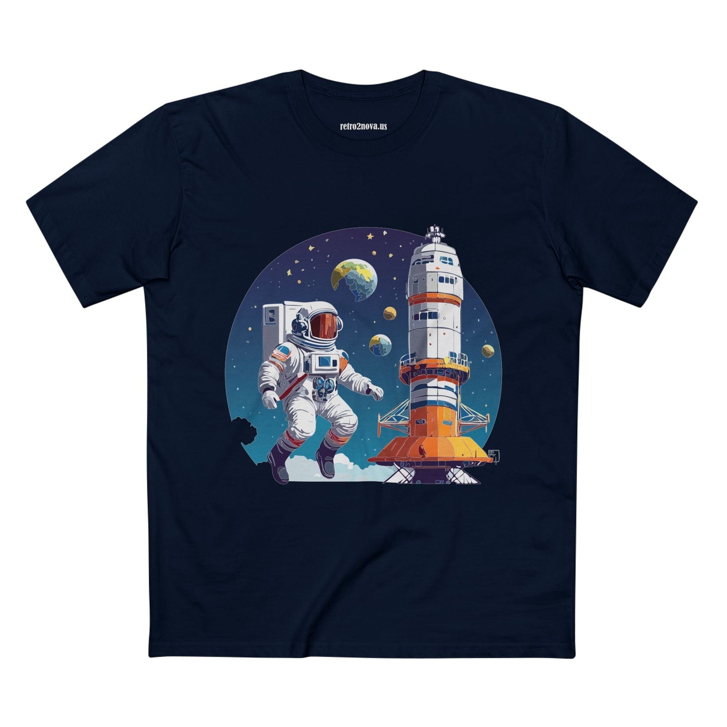 Cosmos Astronaut Shirt Unisex Premium Cotton Tee With Original Space Art Design From Retro2Nova
