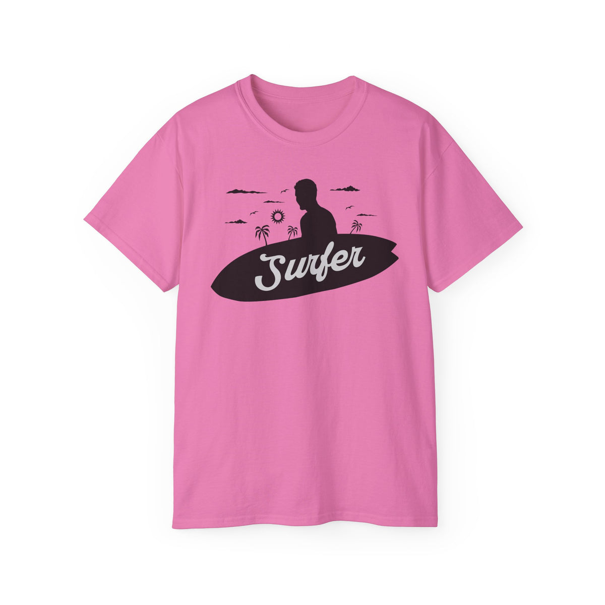 Surfer silhouette surfboard T-Shirt | Beach ocean waves design