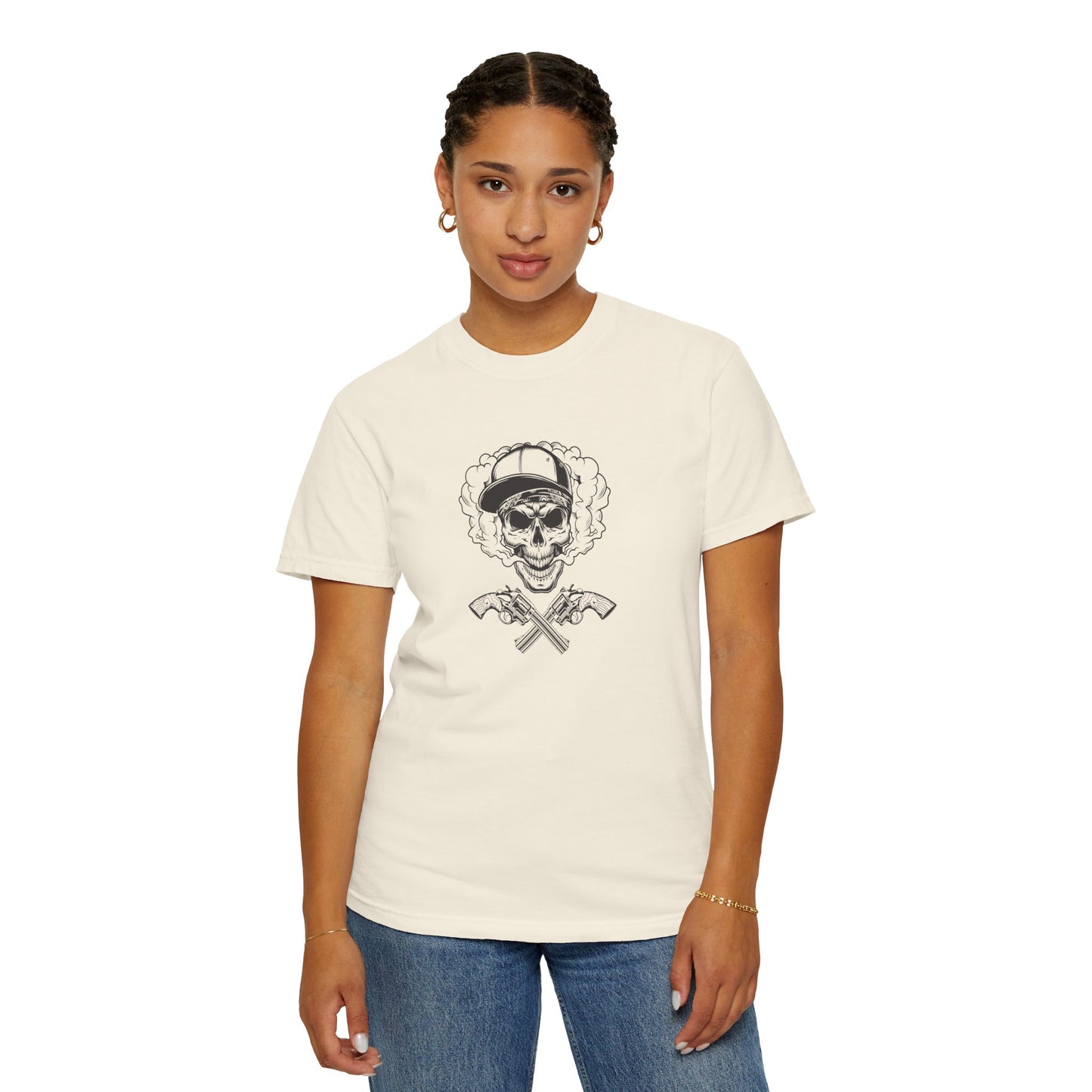 Unisex Cotton Tee Shirt with Skull