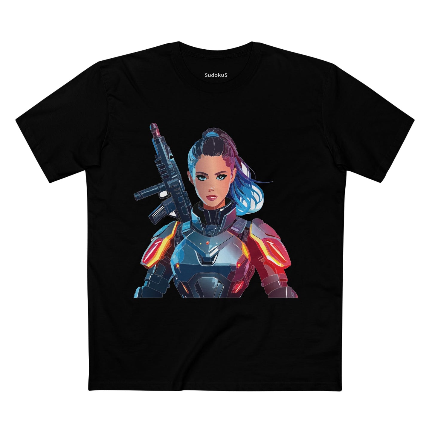 Army-woman Graphic Unisex 100 Cotton Staple Tee 15