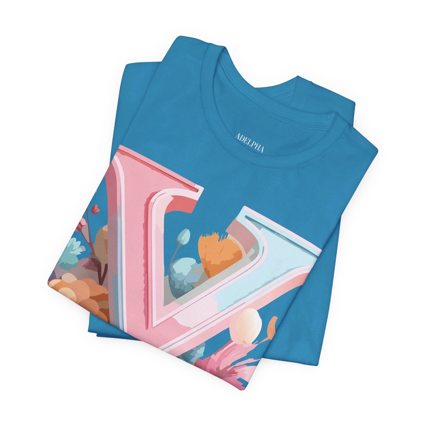 Letter Y Graphic Tee Unisex Short Sleeve Vintage Inspired Artwork Adelpha Premium