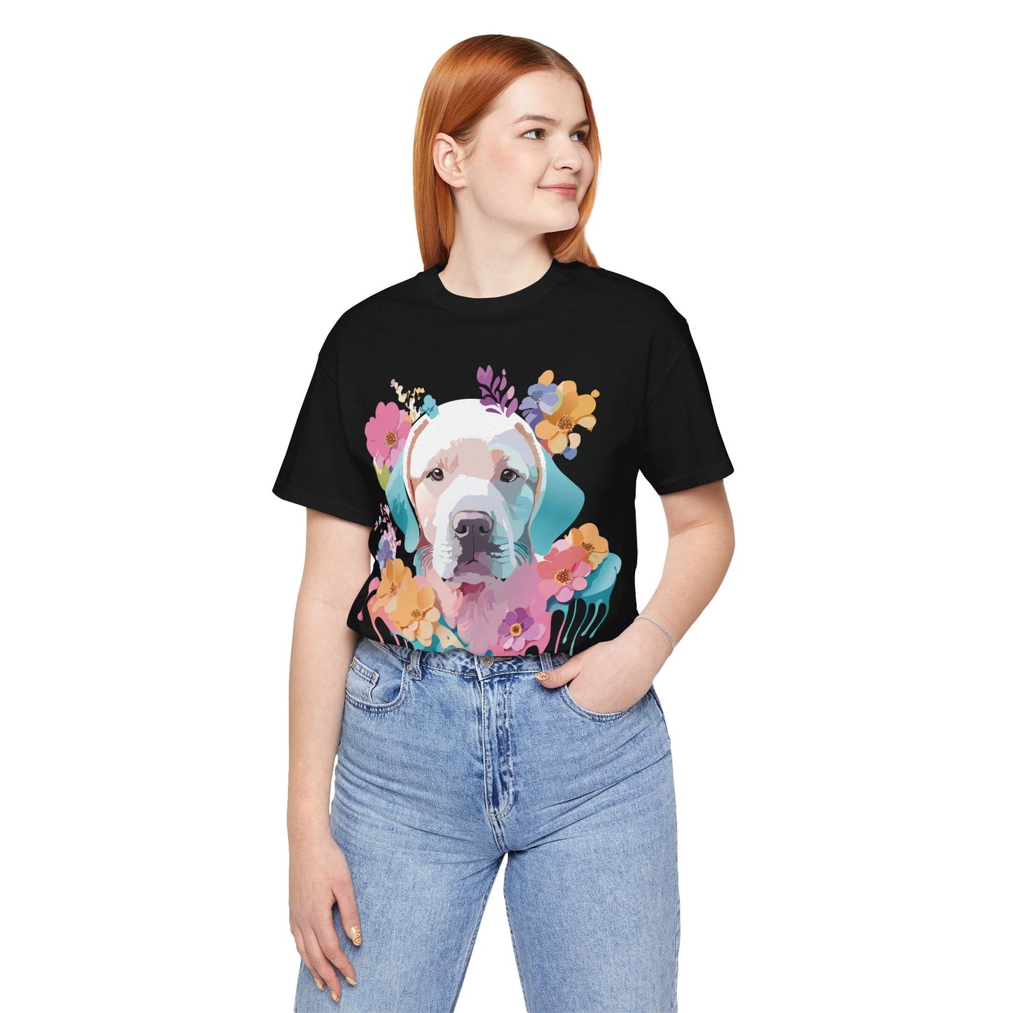Dog Graphic Tee Unisex Vintage Inspired Art Design Adelpha Short Sleeve Jersey Shirt