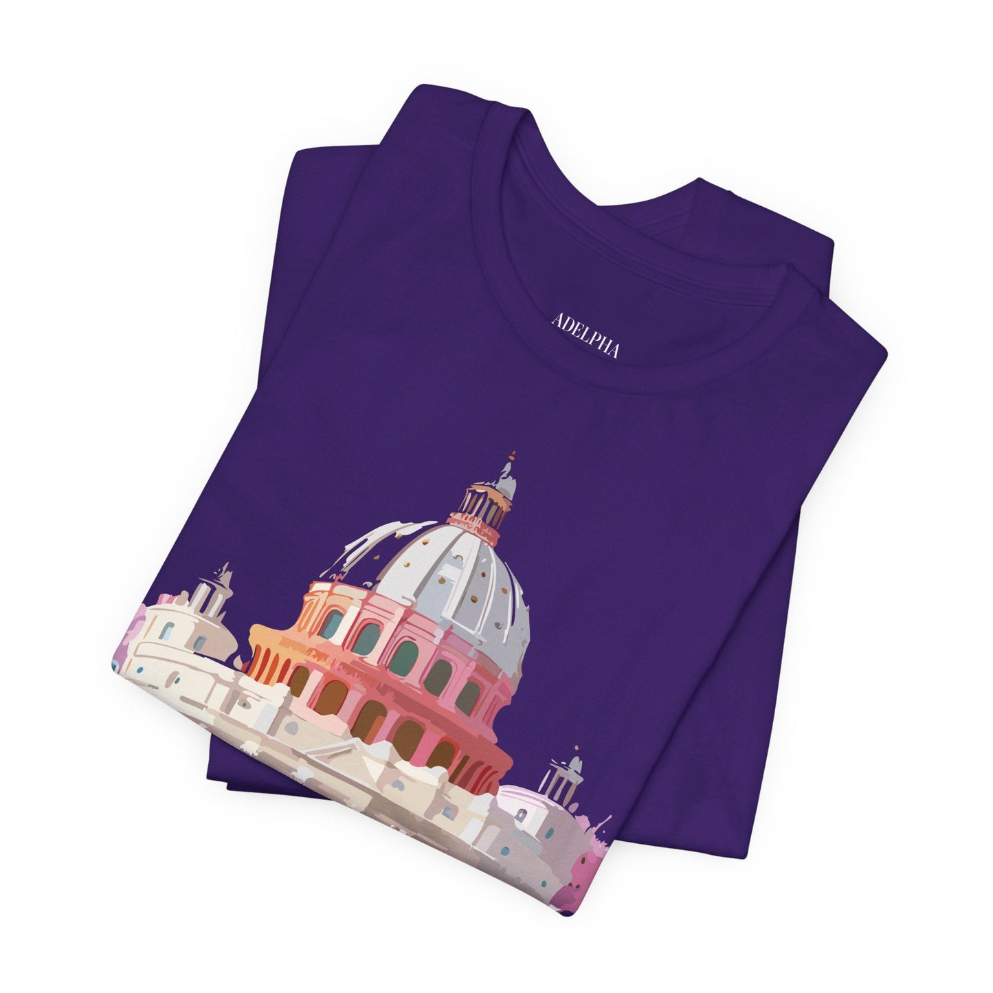 Unisex Graphic Tee With Rome Artwork By Adelpha Vintage Inspired Short Sleeve Shirt