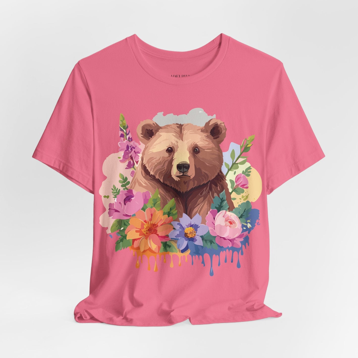 Adelpha Bear Graphic Tee Unisex Short Sleeve Art Design Vintage Inspired