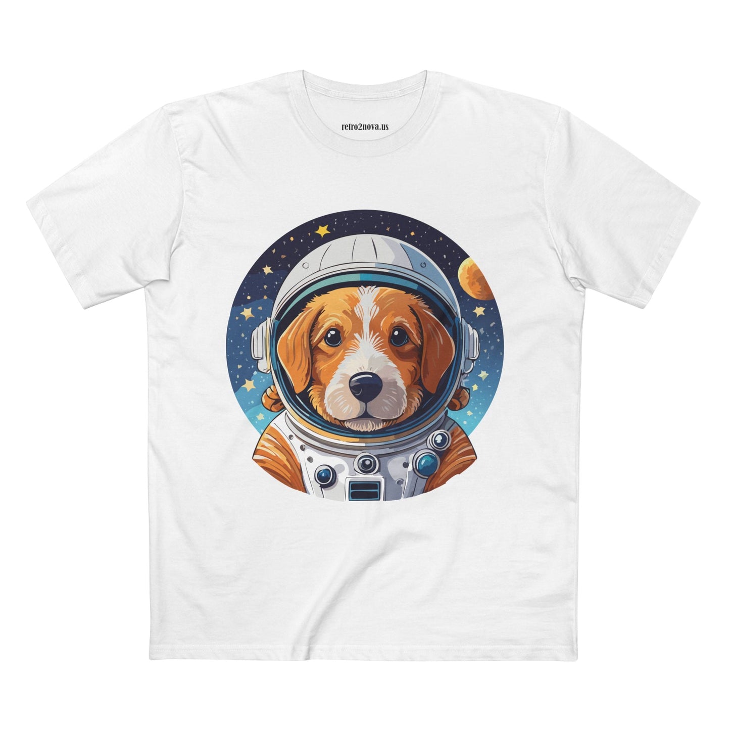Unisex Dog Art Shirt Premium Cotton Tee With Original Retro2Nova Design From Art Collection For Everyday Comfort