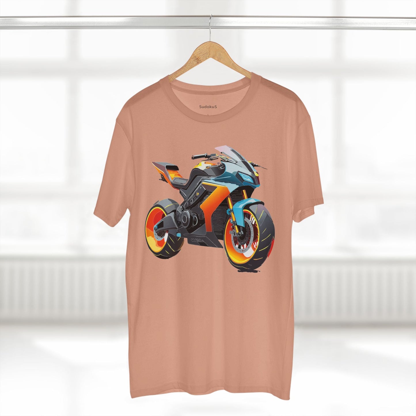 Moto Bike Graphic Unisex 100 Cotton Staple Tee 29