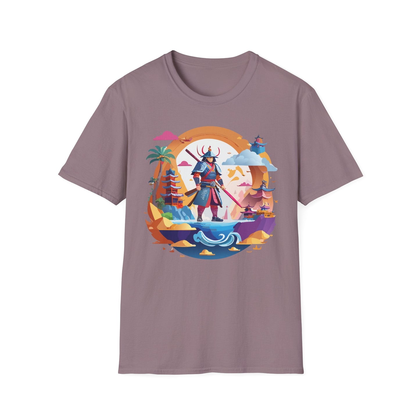 Samurai T Shirt Unisex Gildan Softstyle 64000 100 Percent Ring Spun Cotton Lightweight Tee