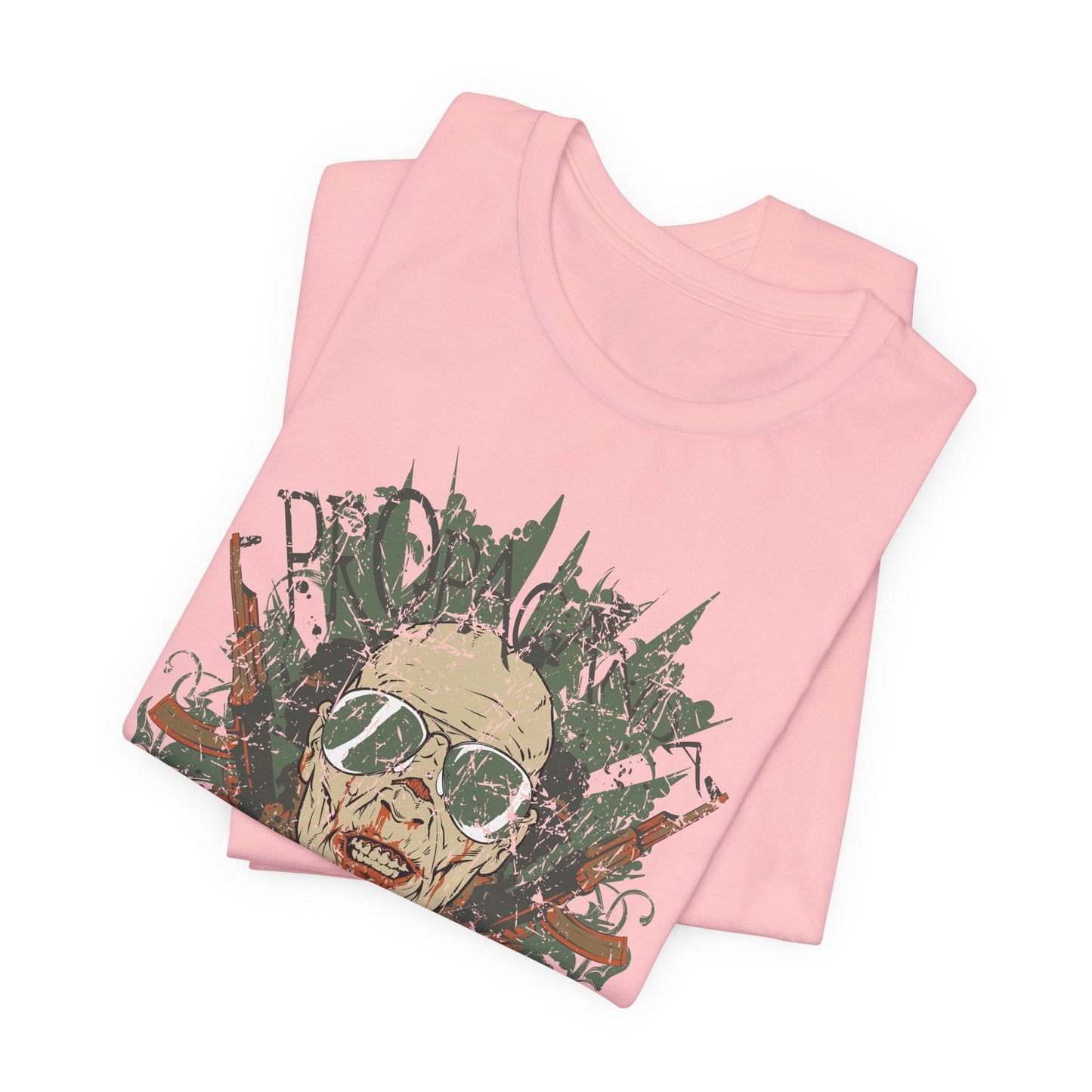 Retro Skull Floral Graphic Design Unisex Cotton T-Shirt G-2