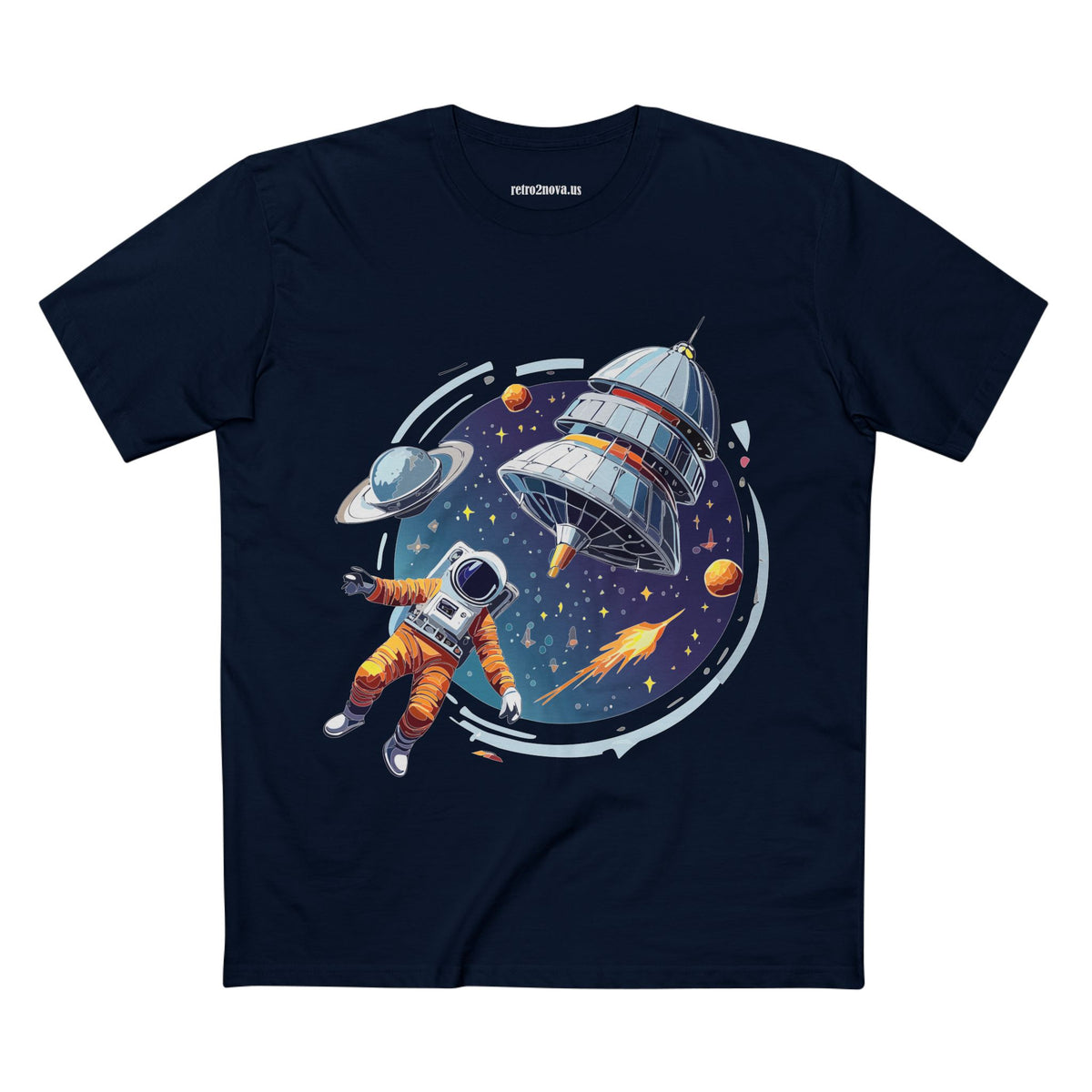 Cosmos Astronaut Graphic Tee Staple Unisex 100 Cotton Tee Shirt - CS-28