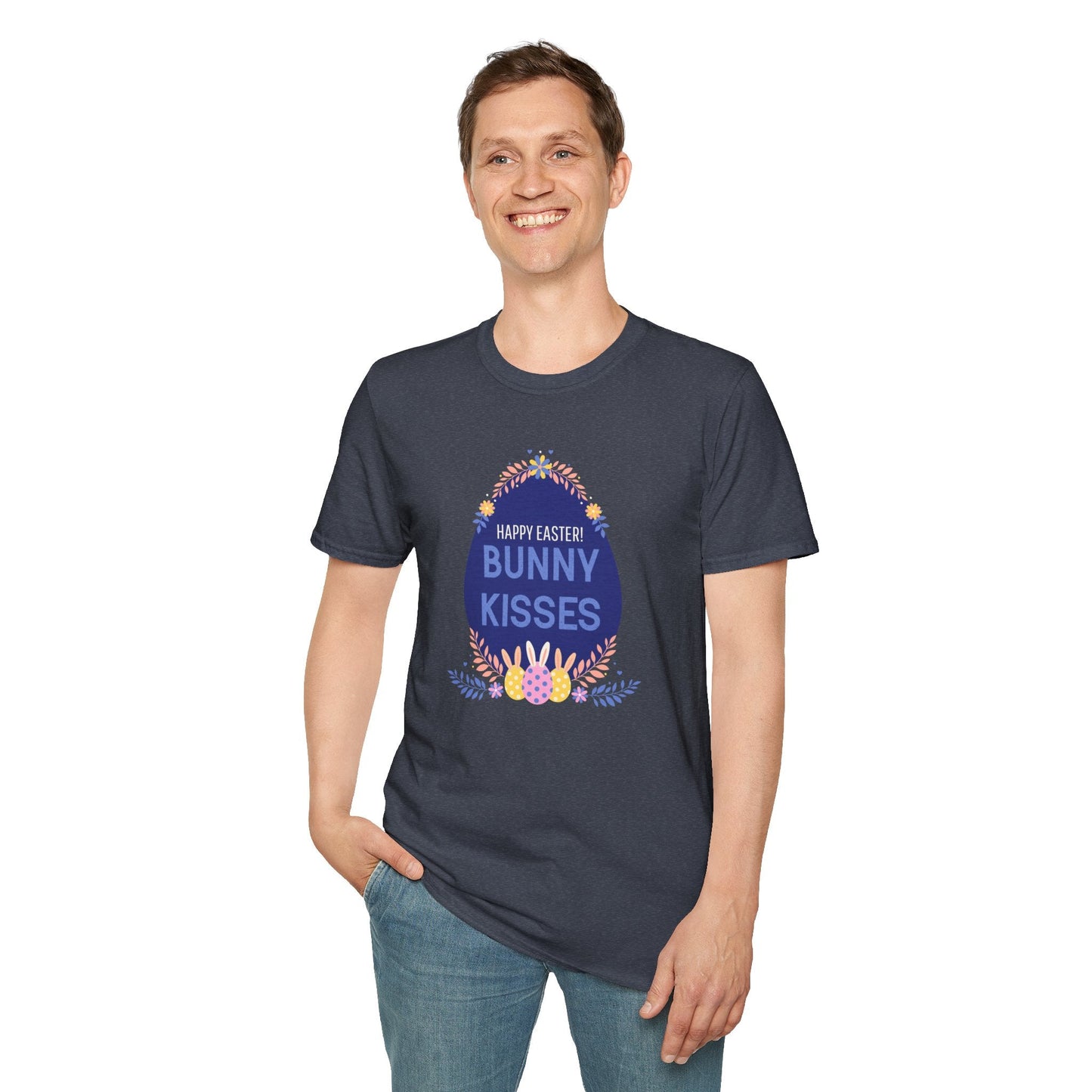 Easter Bunny Kisses T Shirt Unisex Gildan Softstyle Tee With Easter Signature Prints Design