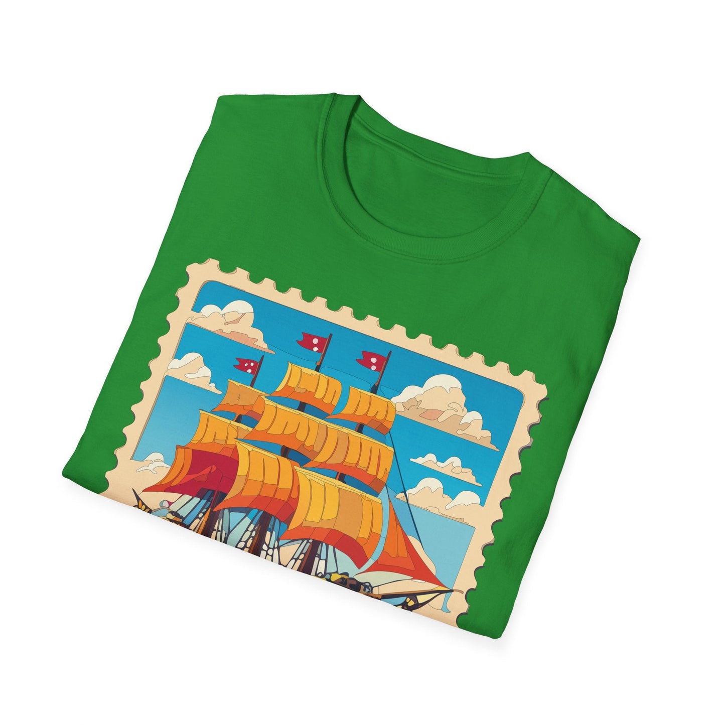 Unisex Softstyle Frigate Ship T Shirt 100 Percent Ring Spun Cotton Gildan 64000 Tee