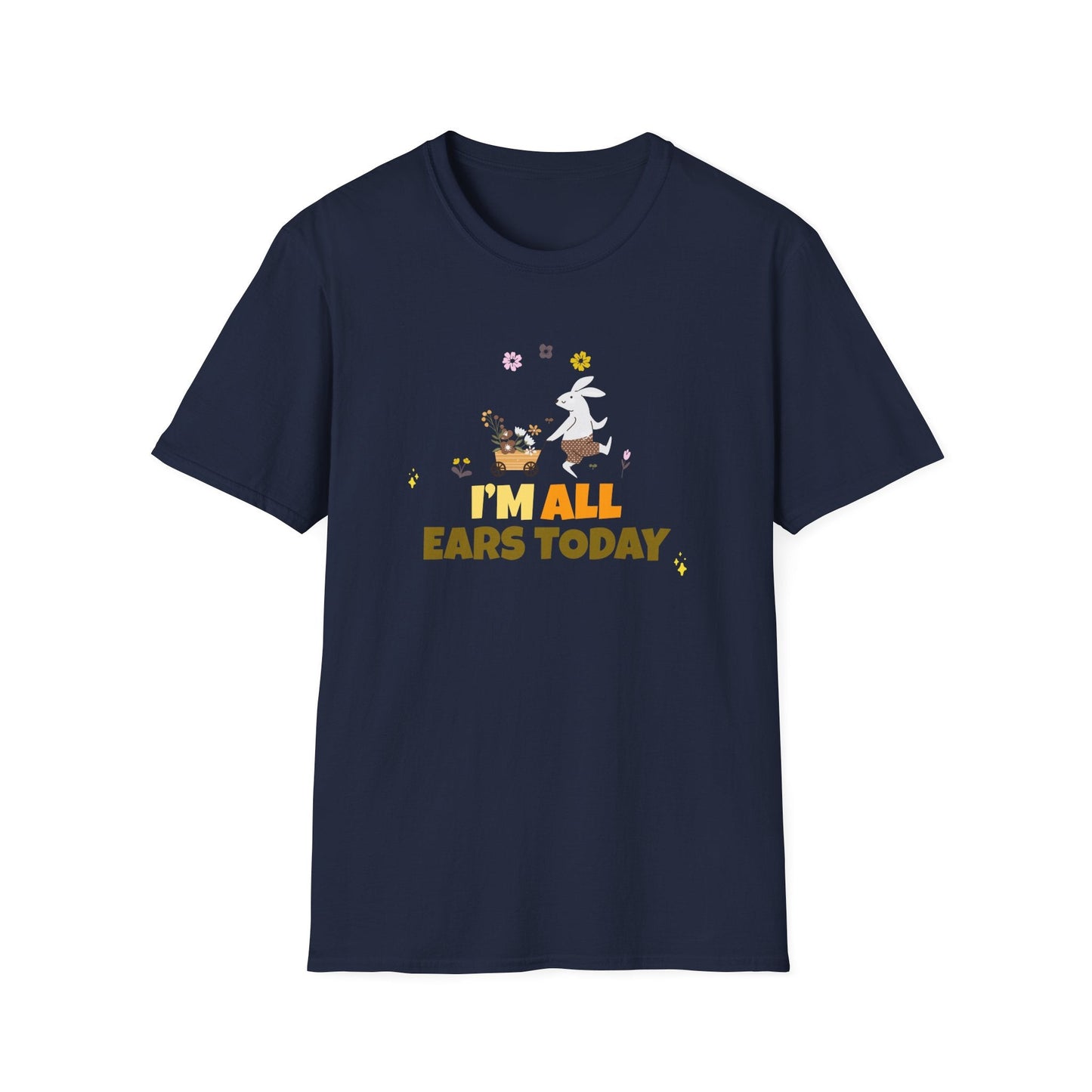 Easter Bunny T Shirt Unisex Gildan Softstyle Tee 100 Percent Ring Spun Cotton Easter Design