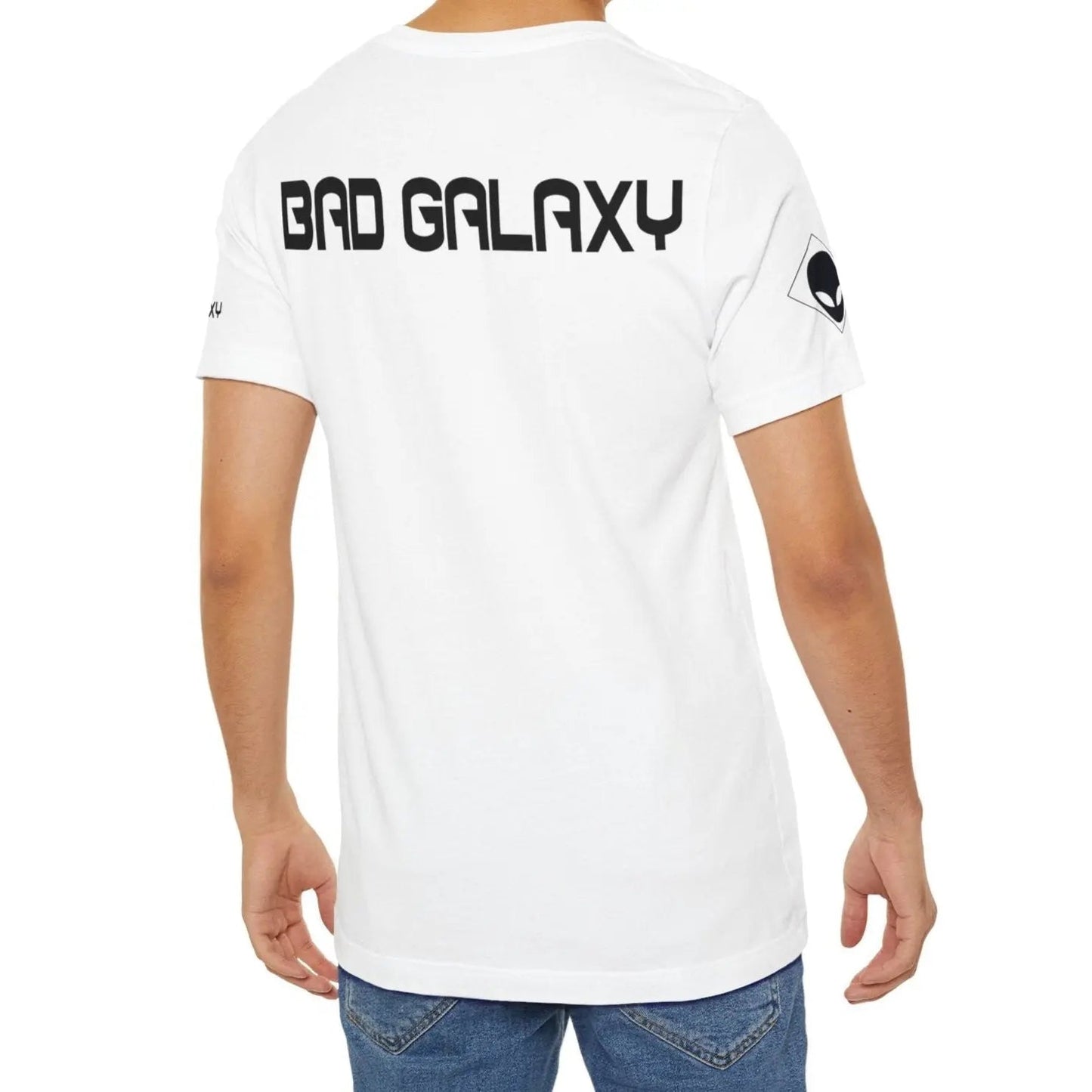 Bad Galaxy Alien Graphic Tee Shirt 100 Percent Cotton Lightweight Eco Friendly Wear