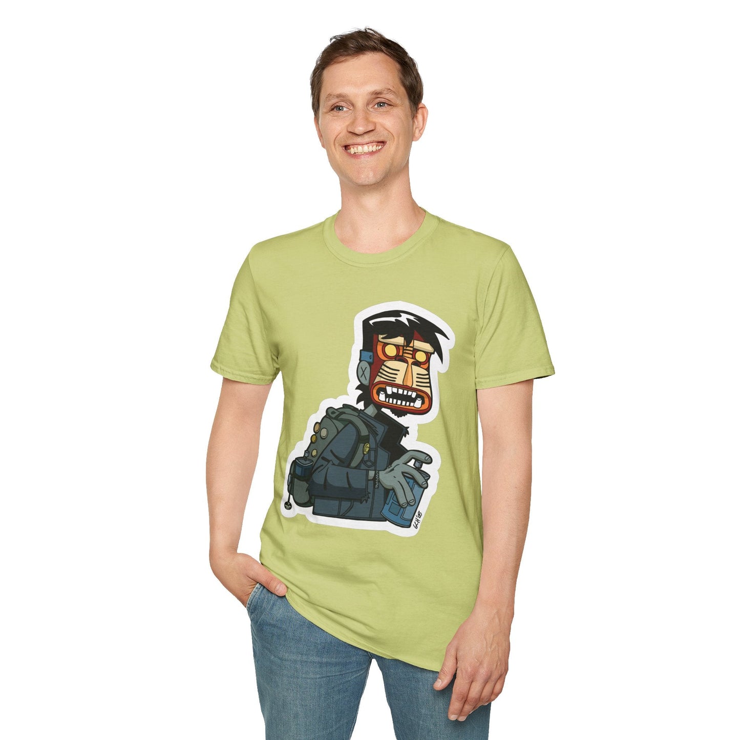 Cartoon T Shirt Animation T Shirt Funny Tee Shirt Unisex Short Sleeve Softstyle Cotton Tee 64000