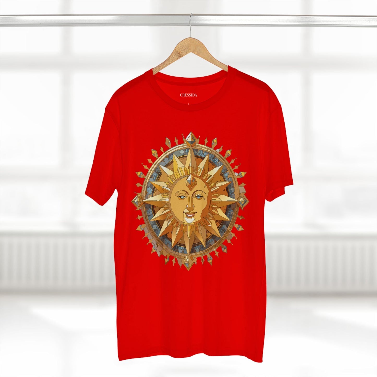 Gold Sun Graphic Unisex 100 Cotton T-Shirt with Golden Art Design 16
