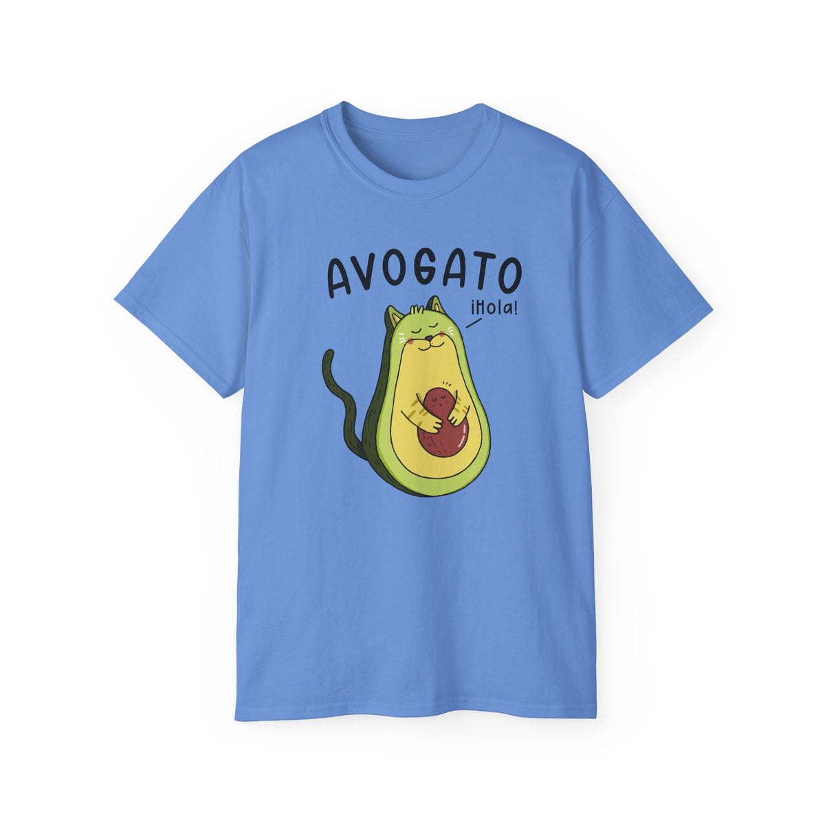 Avogato Avocado Cat Tee | Cute Avocado Cat Illustration