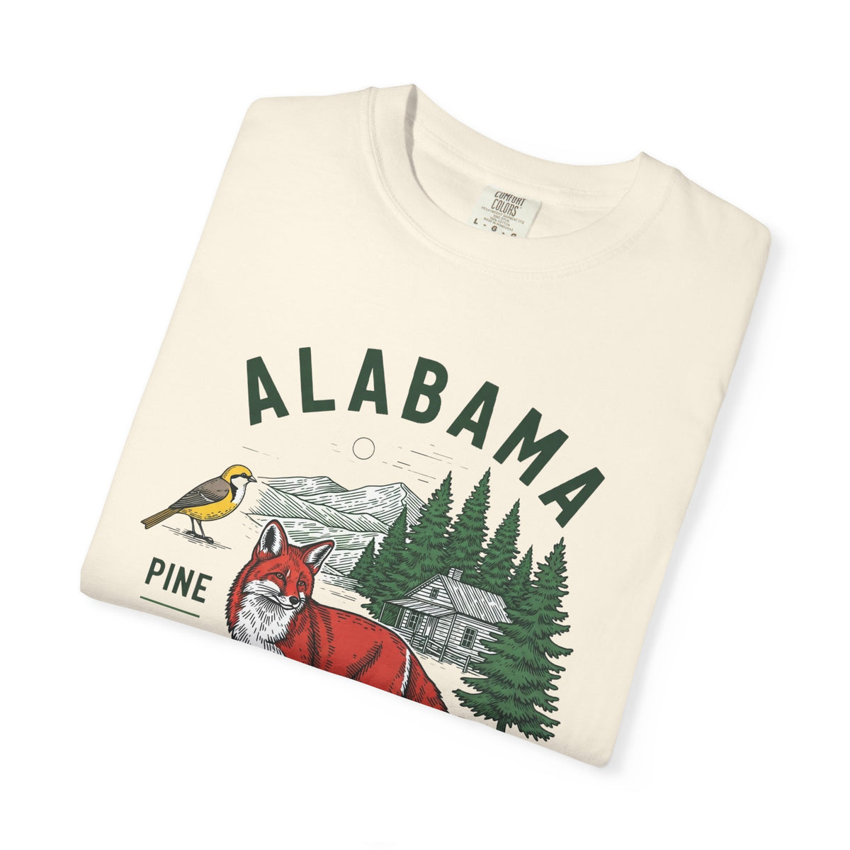 Alabama Graphic Unisex Heavyweight Garment-Dyed 100 US Cotton Tee Relaxed Fit - 3