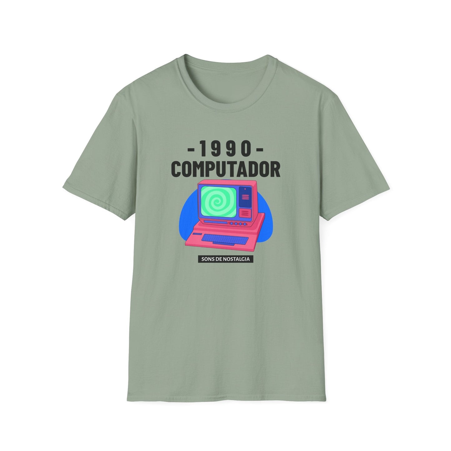 1990 Computador Retro T-Shirt Unisex Cotton Vintage Computer Graphic Tee