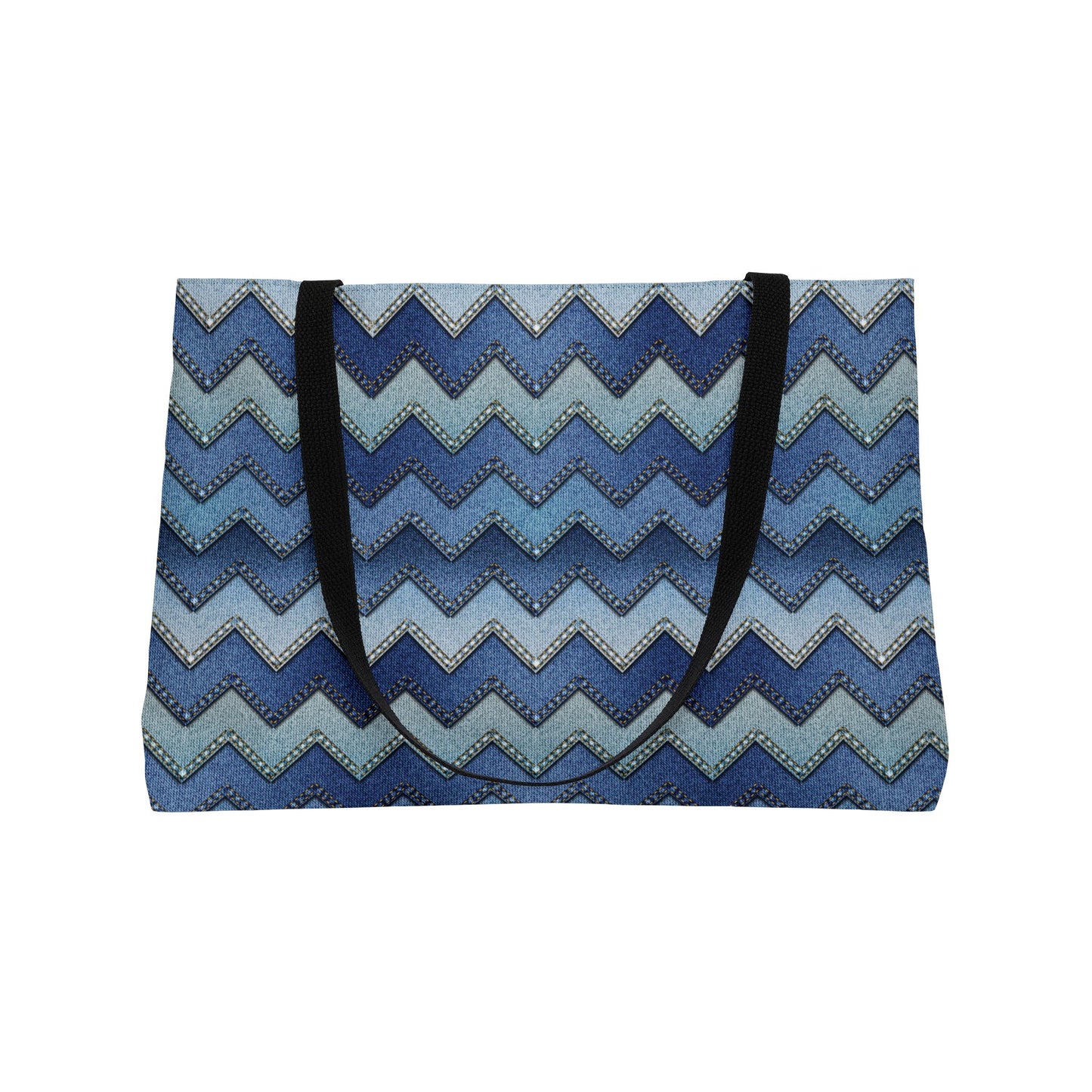 Denim Print Yoga Bag High-Quality 100% Spun Polyester 24x13 Canvas Gym Bag 18