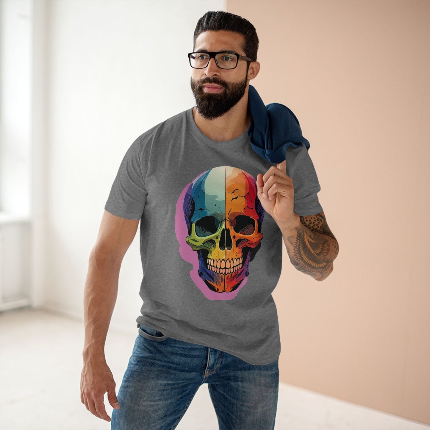 Skull Shirt Unisex Skeleton Tee Premium Cotton With Original Art Design Retro2Nova Collection