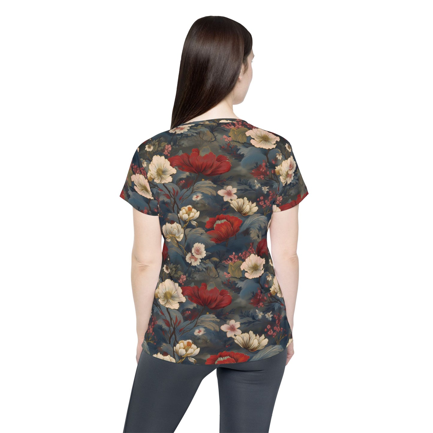 Women Poly Shirt with Floral Print F347
