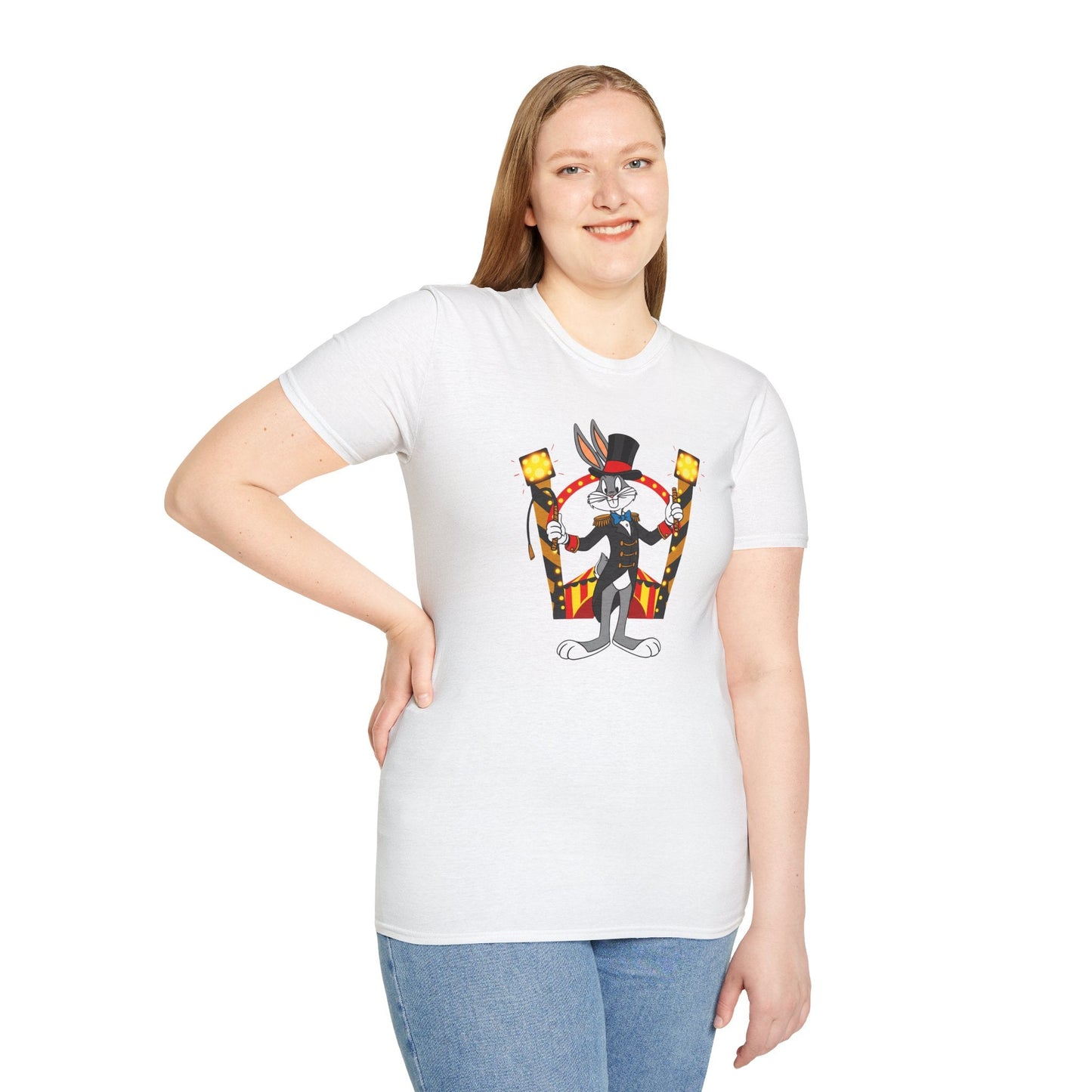 Bugs Bunny T Shirt Unisex Cartoon Tee Gildan Softstyle 64000 Tee Comfort Cotton Fabric