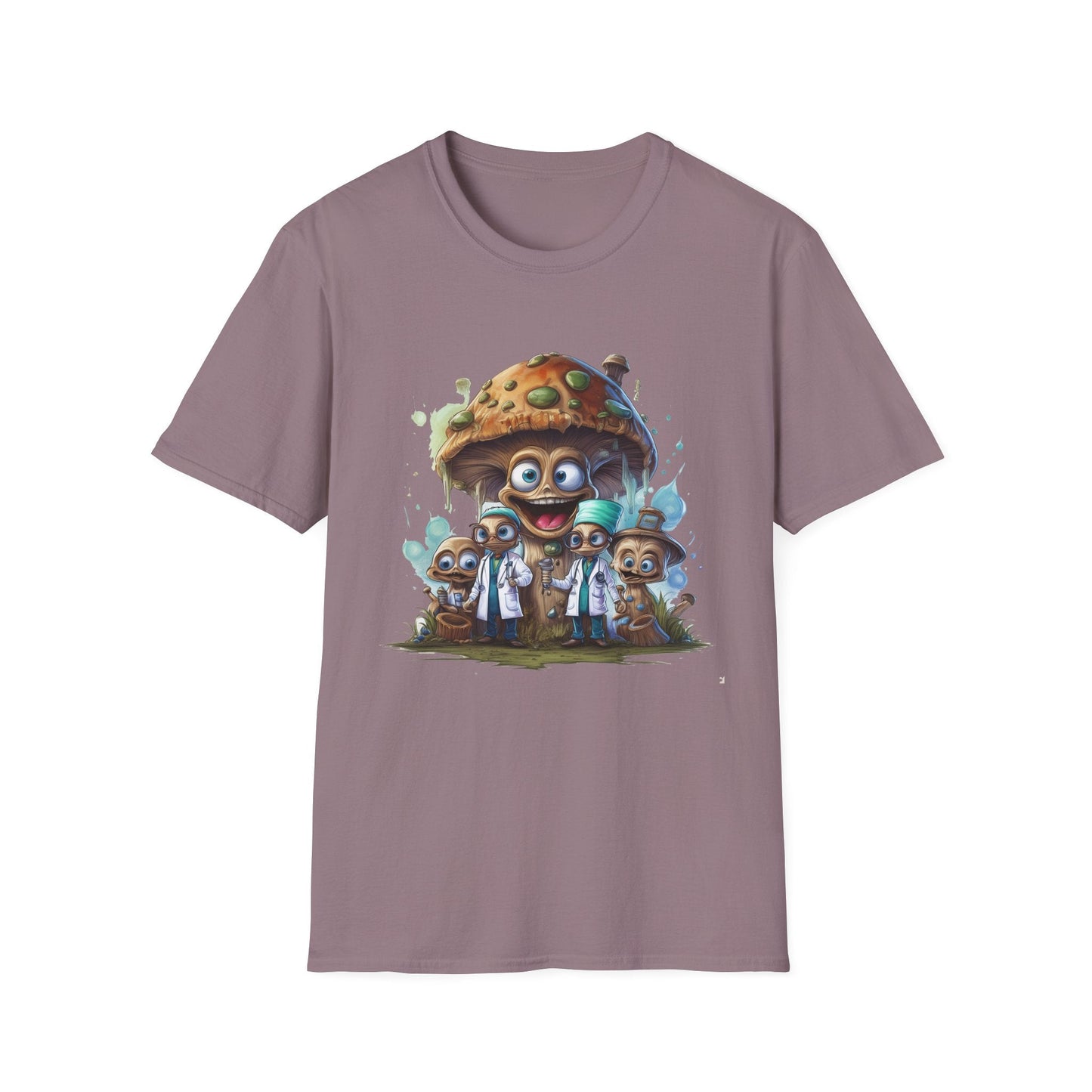Mashroom Tee Shirt Unisex Funny Mushroom Design Softstyle 64000 Cotton Graphic Tee