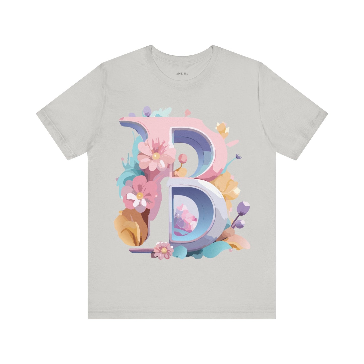 Letter B Shirt Unisex Graphic Tee By Adelpha With Vintage Inspired Artwork Short Sleeve