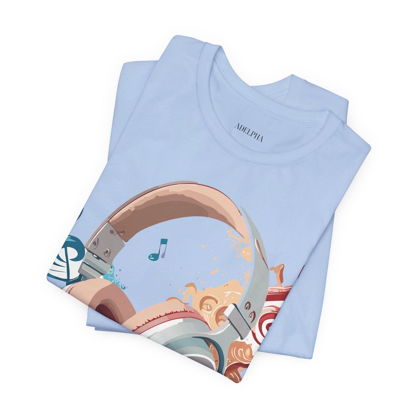 Music Graphic Unisex 100 Cotton Vintage Art with Musical Elements Tee 97