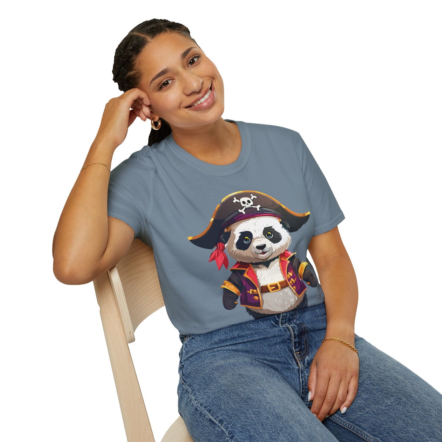 Panda Shirt Unisex Panda Tee Softstyle 64000 Gildan 100 Percent Cotton Animal Tee
