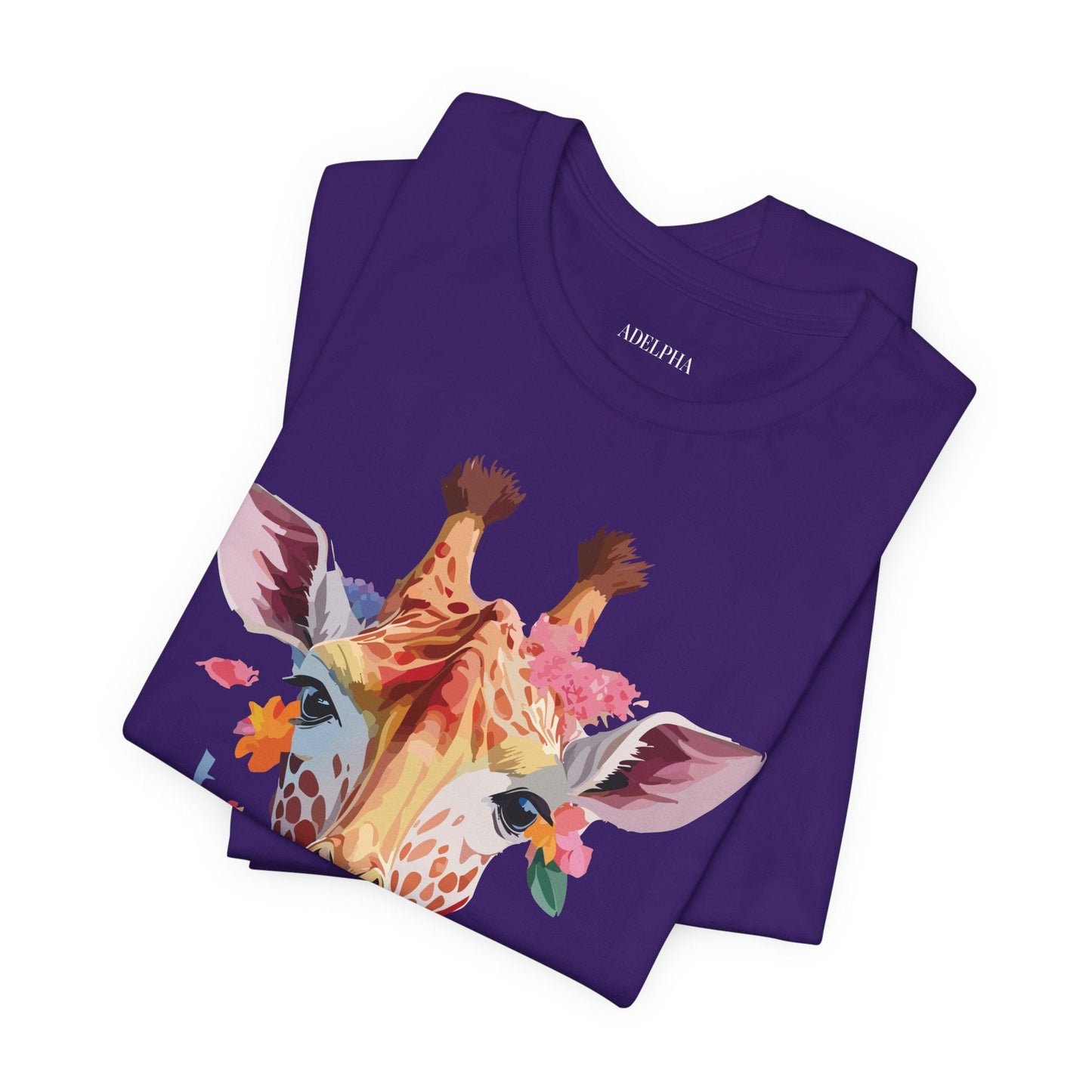 Giraffe Graphic Unisex 100 Cotton Vintage Animal Art T-Shirt 2