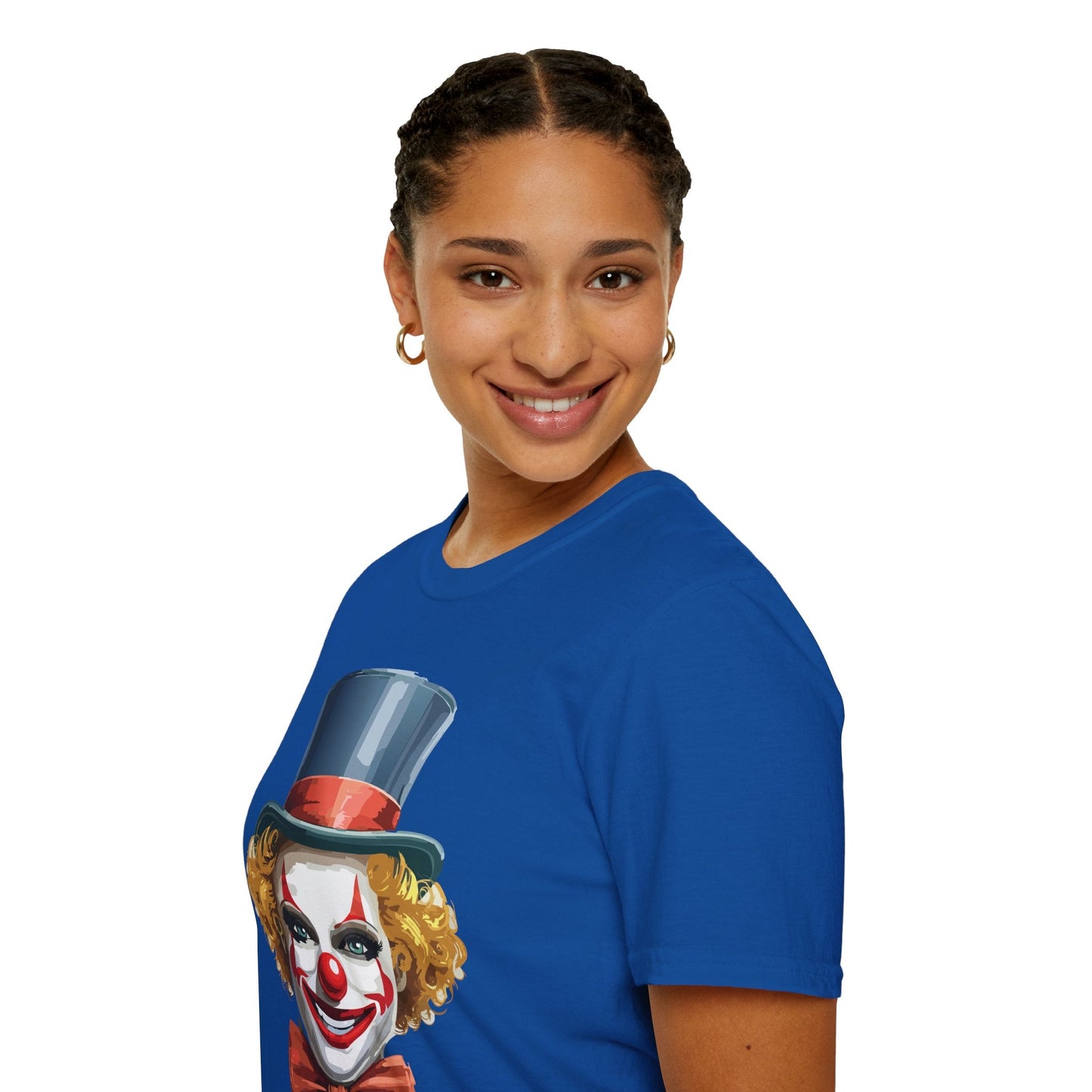 Clown Shirt T Shirt With Clown Funny Man Circus Shirt Scary Man Tee Unisex Gildan Softstyle 64000