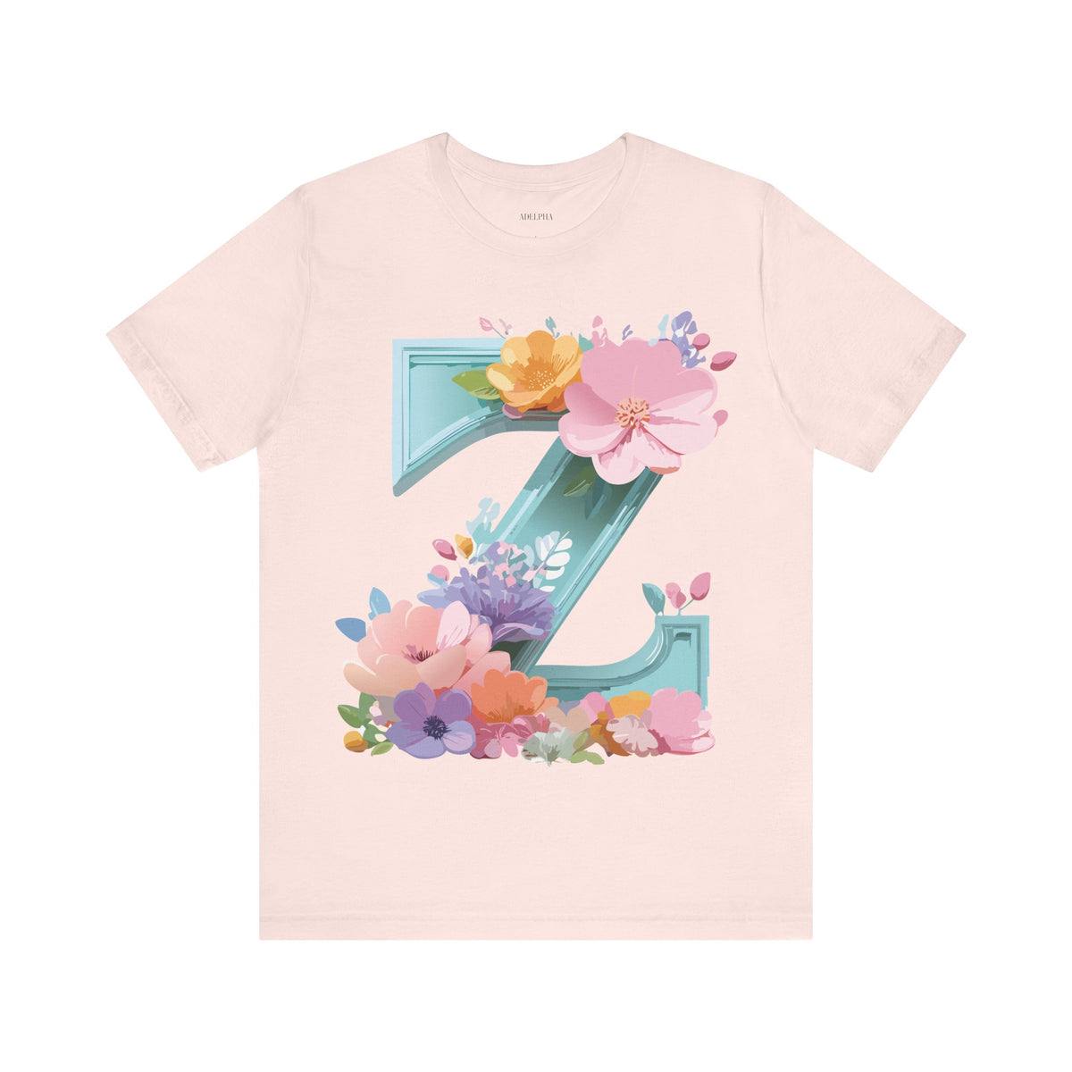 Letter Z Graphic Unisex Cotton Bella+Canvas Tee with Art Letter Design