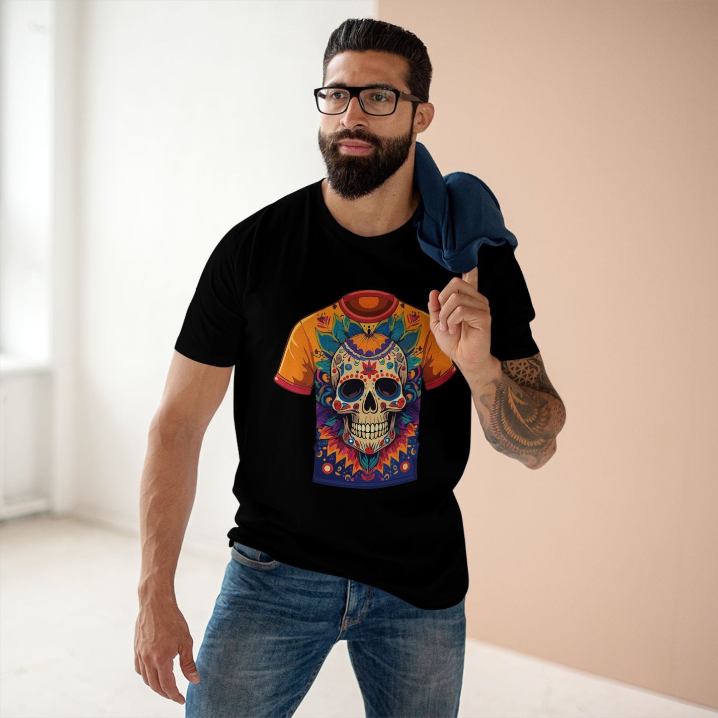 Skull Shirt Skeleton Shirt Unisex Premium Cotton Original Art Design Tee Retro2Nova Collection