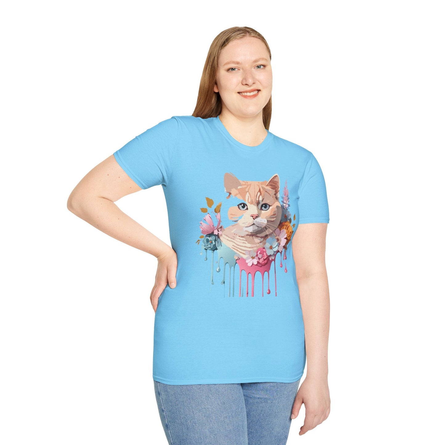 Cat Shirt Unisex Kitten Tee Softstyle Gildan 64000 Cotton Tee