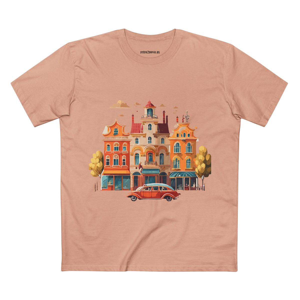Retro Car Vintage Graphic Tee Staple Unisex 100 Cotton Tee Shirt - RC-22