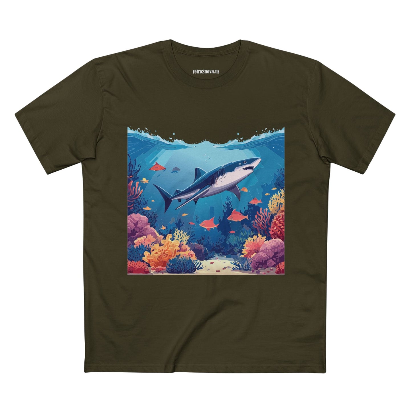 Ocean Pacific Unisex Premium Cotton Tee With Original Art Design From Retro2Nova Art Collection