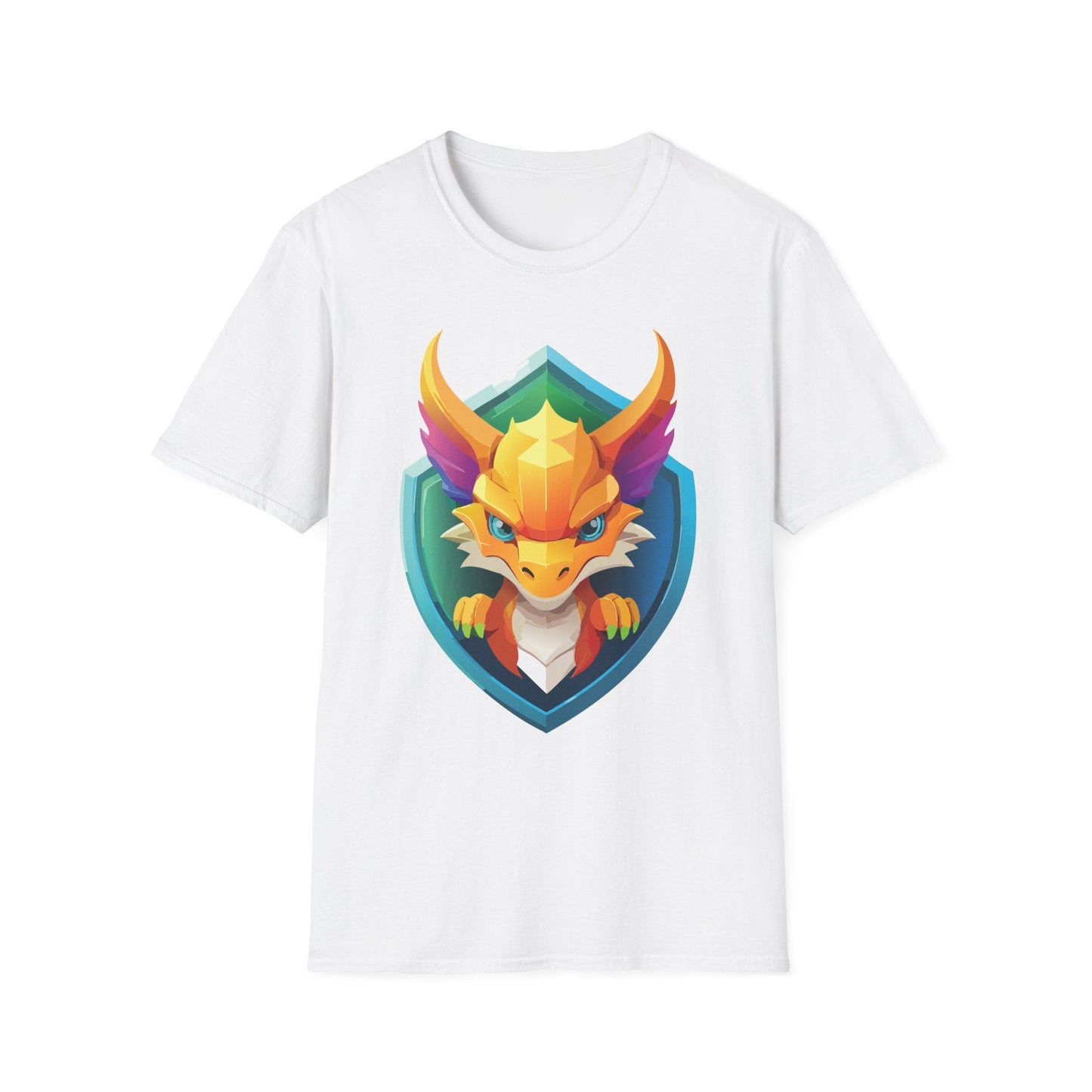 Dragon Graphic Unisex Cotton Softstyle Art Design Tee With Animals 11