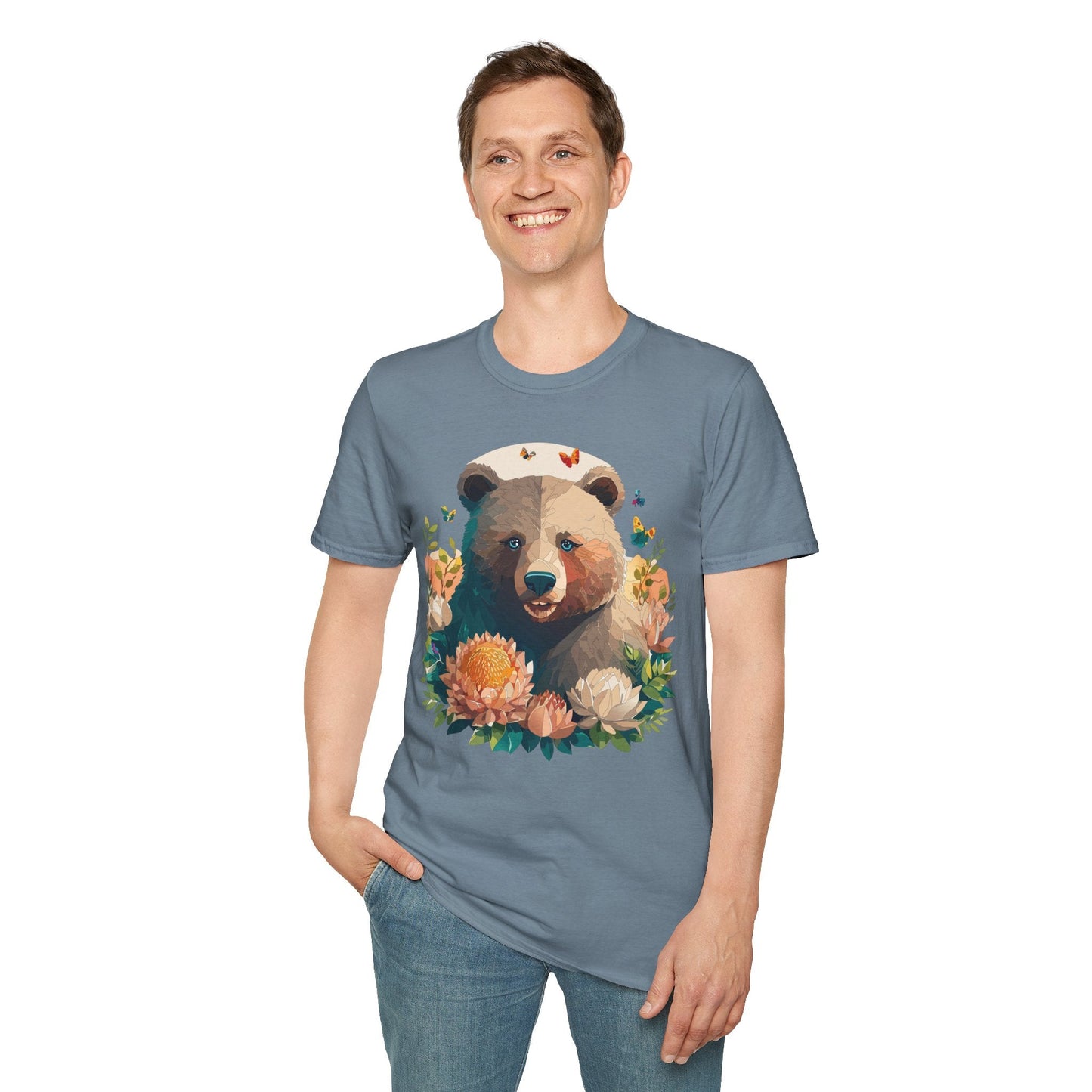 Bear T Shirt Unisex Teddy Bear Shirt Softstyle 100 Percent Ring Spun Cotton Tee Essentials