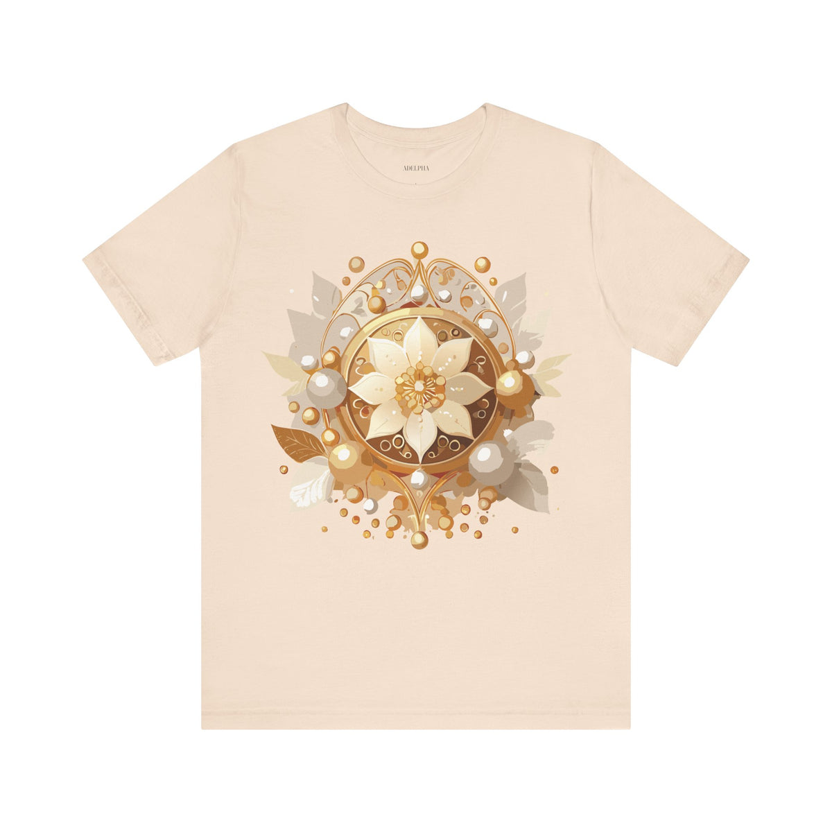 Jewelry Graphic Unisex Cotton Bella+Canvas Tee with Art Design n131