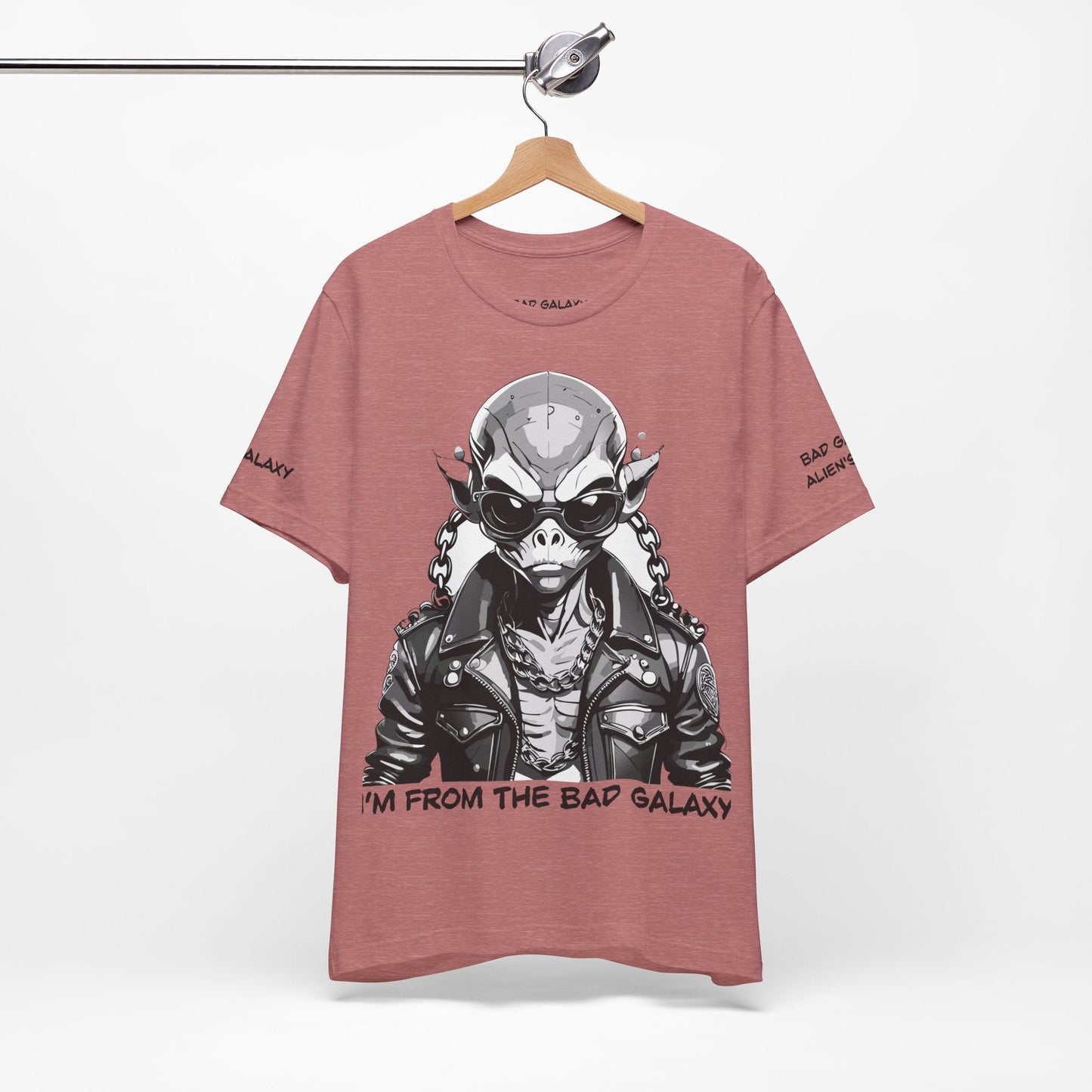 Tee Shirt With Alien From Bad Galaxy Made To Order 100 Percent Cotton Eco Friendly Inks USA